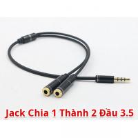 Jack chia tai nghe từ 1 cổng 3.5 thành 2 cổng tai nghe và micro (dài 30 cm)-C21