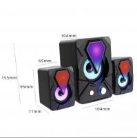 Loa vi tính 2.1 YST-1306 âm thanh to siêu hay, led RGB tự đôi màu auto đẹp