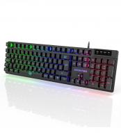 Bàn phím giả cơ chơi game EZONTEQ WEAVER E11 Yên tĩnh, mỏng, bền, tiện dụng, chống nước, led RGB