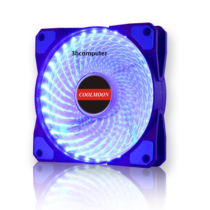 M21-BLUE-FAN LED 12CM COOLMOON 33 bong (mau xanh duong))