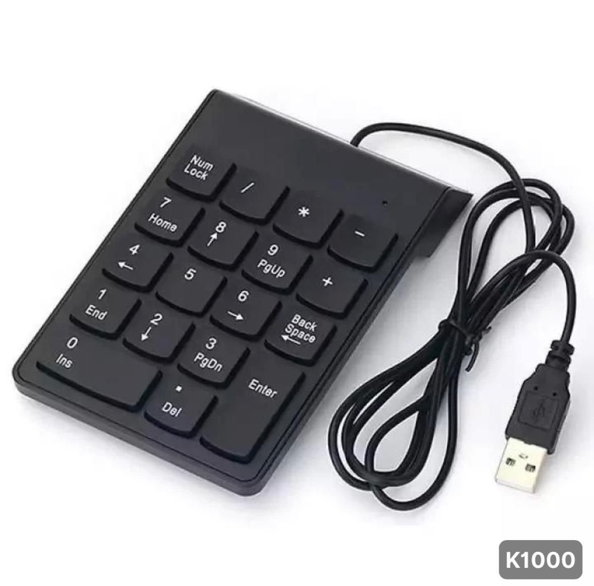 Bàn phím số mini  có dây 18 phím nhỏ gọn cổng USB-K1000