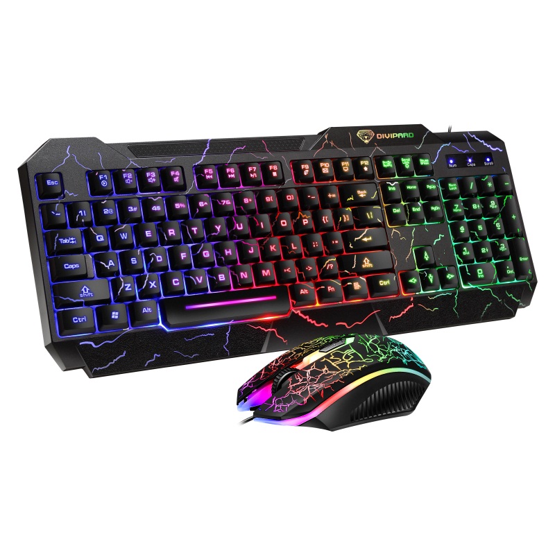 Bộ Bàn Phím Giả Cơ Chuyên Game Và Chuột gaming Led 7 màu Divipard GMK-60