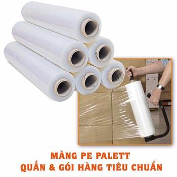 [1 cuộn] Màng chít PE bọc quấn hàng, vali, Pallet 2.6kg lõi 200GR tương đương gấp 3 lần so với hàng ngoài thị trường