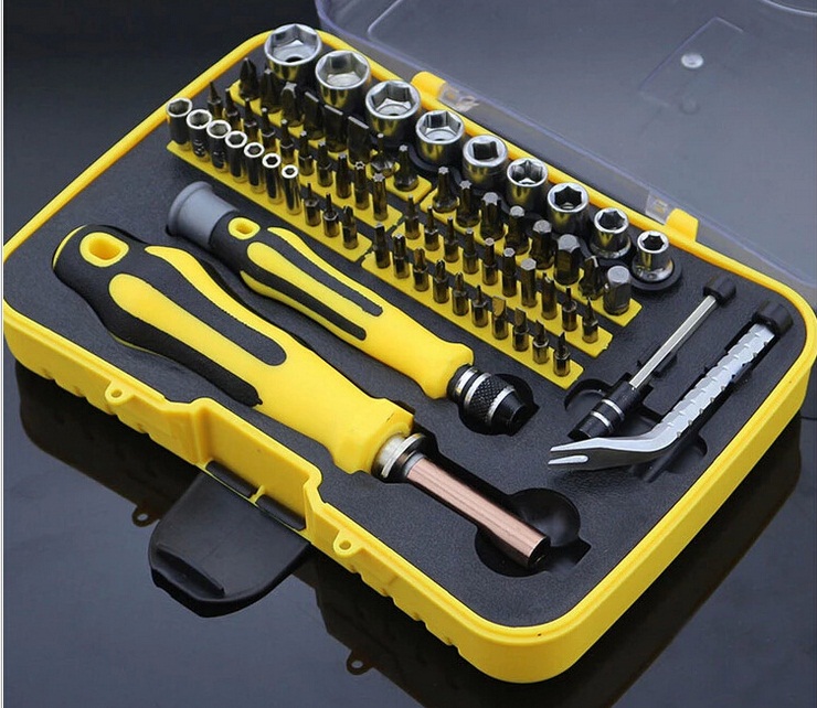 Bộ dụng cụ đa năng tua vit 70 chi tiết có tua vít + đầu khẩu N0.6092 -V19