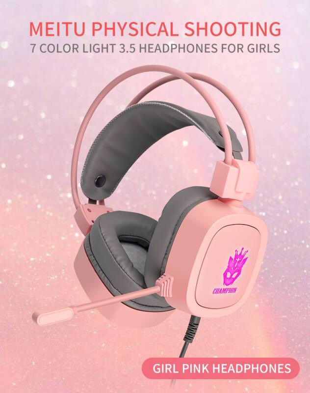 Tai nghe chụp tai có mic chuyên game SANNY S100 Cổng kết nối USB +3.5 Màu Hồng