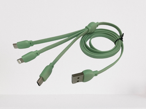 Cáp sạc nhanh điện thoại 3 in 1 đa năng mẫu mới dây dẹp siêu bền Lightning - Micro - Type C-DS9