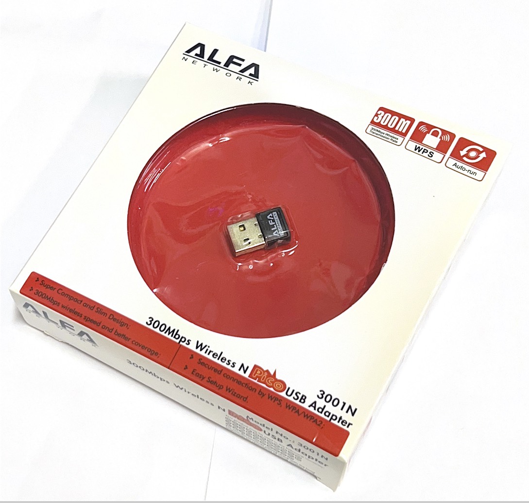 THU wifi ALFA 300Mbps Wireless N USB Adapter có đĩa driver kèm theo