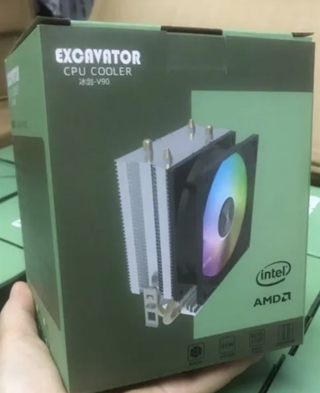 FAN CPU EXCAVATOR V90 có Led cực đẹp hàng chính hãng