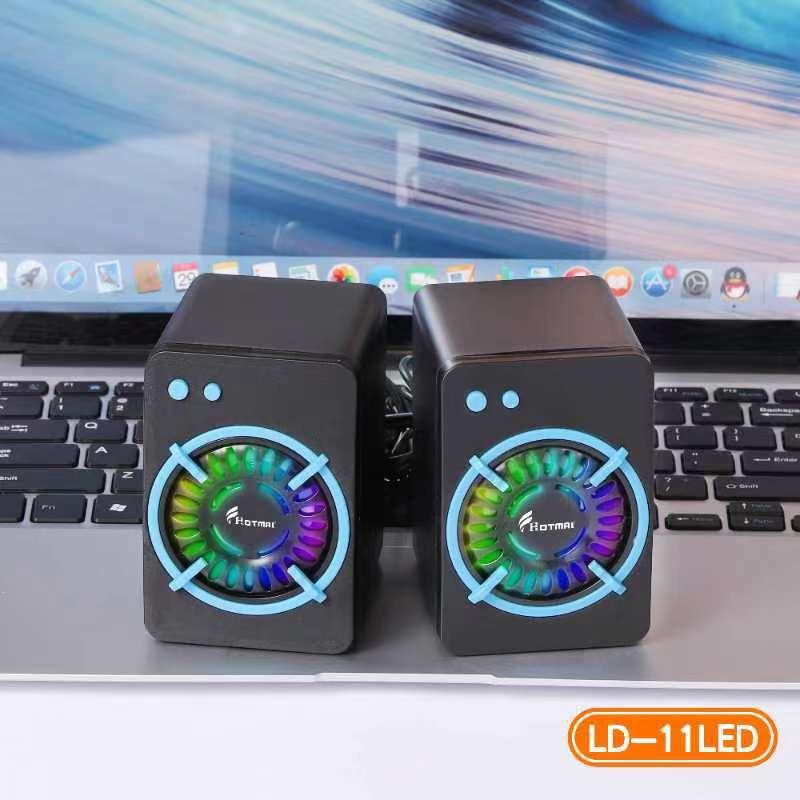 Loa vi tính  2.0 HOTMAI LD-11 LED siêu đẹp giọng bass âm thanh chuyên nghiệp