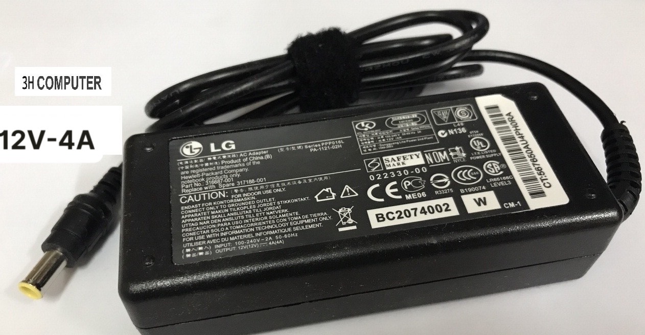 SẠC MÀN HÌNH LG 12V-4A BẢO HÀNH 06THÁNG