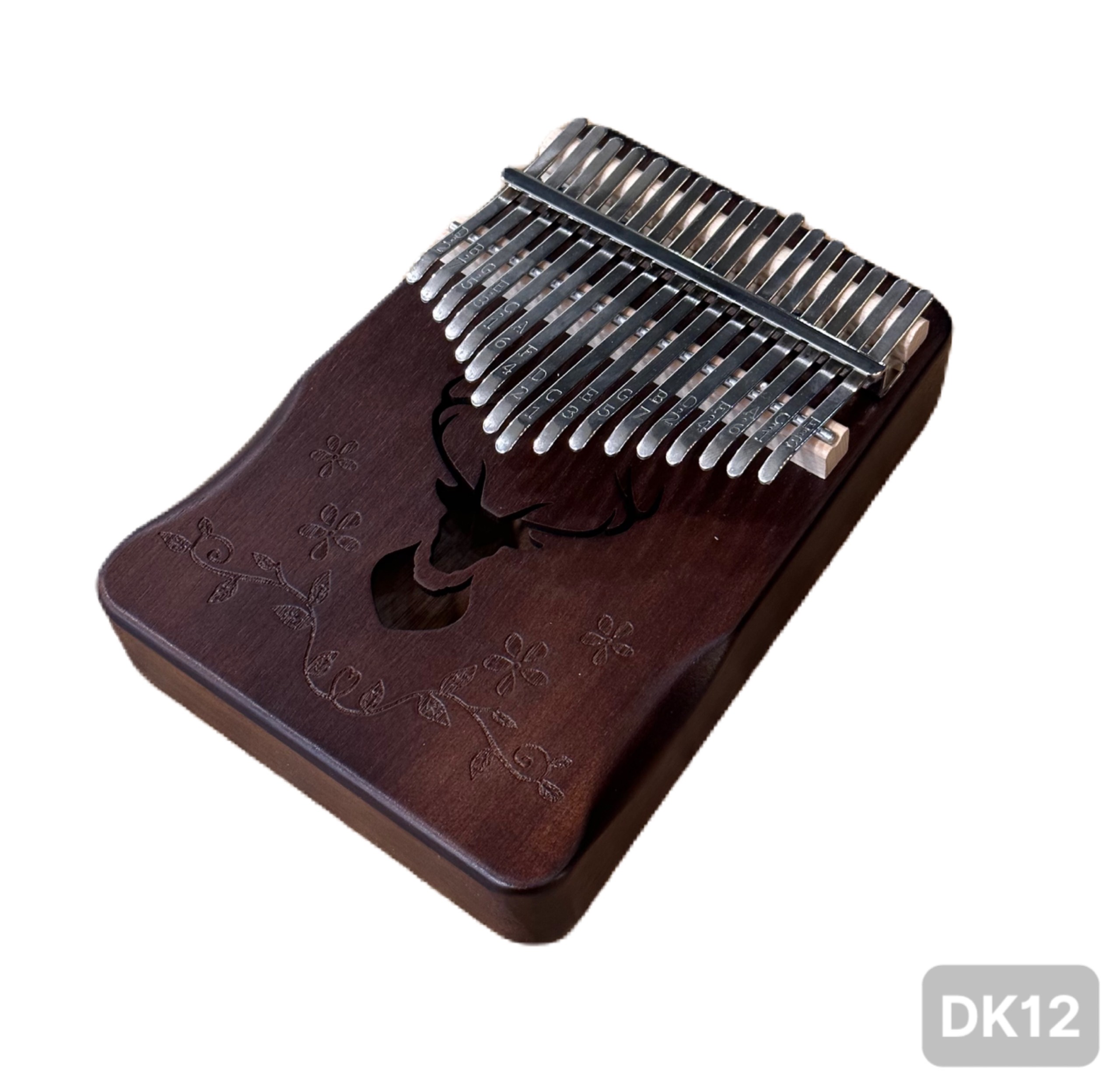 Đàn Kalimba 17 Phím Gỗ Nguyên Tấm cao cấp âm thanh vang, hay,  tặng kèm phụ kiện-DK12