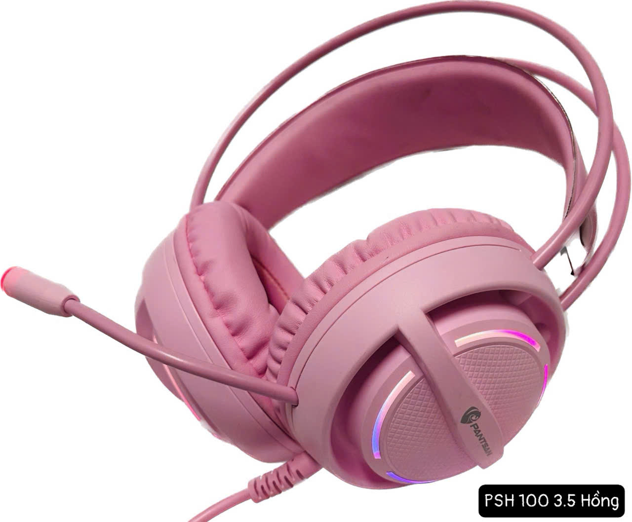 Tai nghe chụp tai có micro chuyên game PANTSAN PSH-100 màu hồng cực xinh jack 3.5+usb