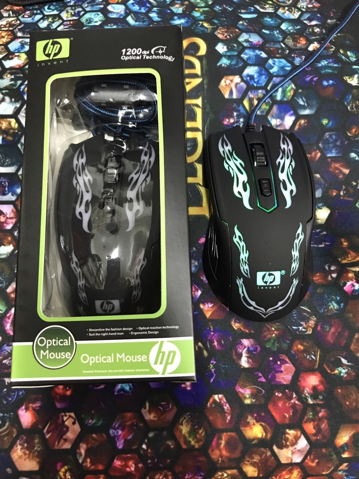 CHUỘT HP LED 7 MÀU DÂY DÙ